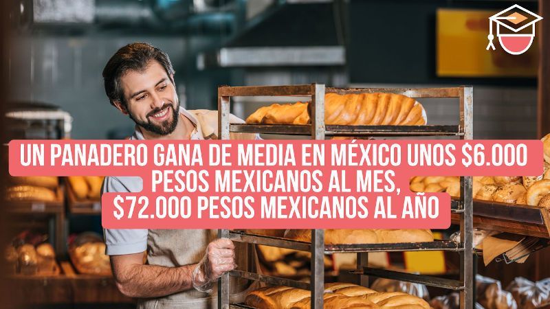 cuánto gana un panadero de media en México