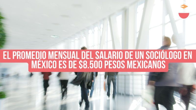 el promedio mensual del salario de un sociólogo en México es de $8.500 pesos mexicanos